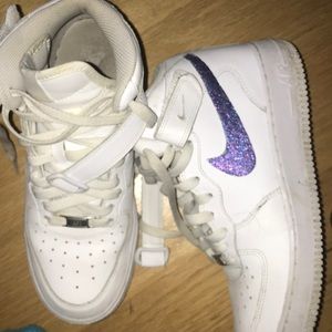 Nike AirForce 1s mid tops customized